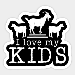 I Love My Kids Funny Gift Goat Lover Sticker